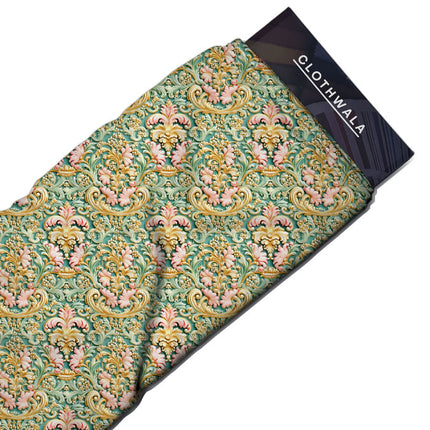 Trendy Floral Garden Tapestry uSoft Satin Printed Fabric