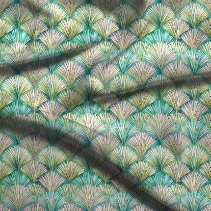 Bestseller Palm Tropical Fan Soft Crepe Printed Fabric
