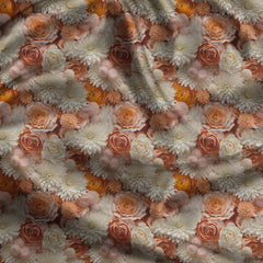 Must-Have Bouquet Floral of Grace uSoft Satin Printed Fabric