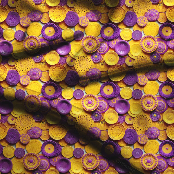 Latest Citrus Abstract - Festive Vibrance Zest Fiesta Soft Crepe Printed Fabric