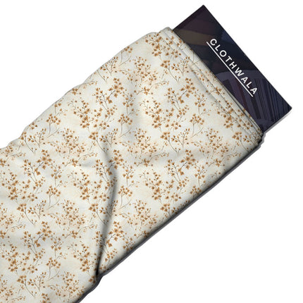 Premium Botanical Harvest Foliage uSoft Satin Printed Fabric