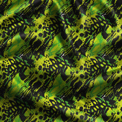 Trendy Neon Abstract Noir Fusion uSoft Satin Printed Fabric
