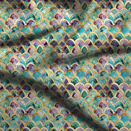 Limited Edition Scales Fantasy of Splendor Soft Crepe Printed Fabric