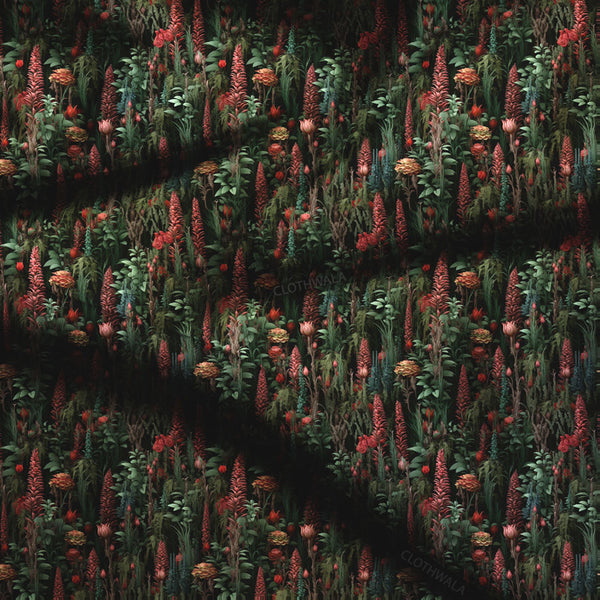 Tropical Nature Soft Crepe Printed Fabric