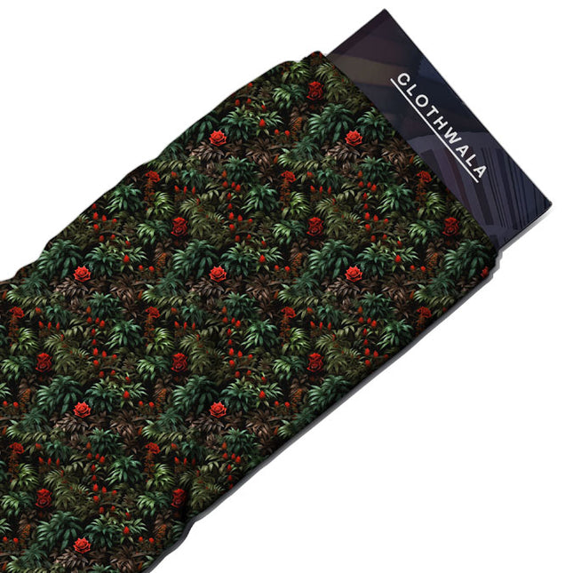 Bestseller Enchanted Nature-Inspired Forest Soft Crepe Printed Fabric