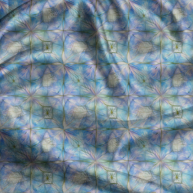 Luxury Crystal Geometric Prism uSoft Satin Printed Fabric