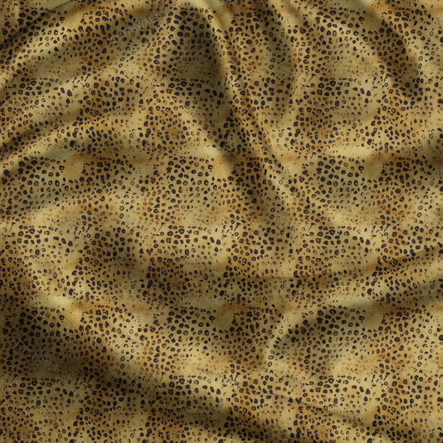 Trendy Animal Sahara Spotted uSoft Satin Printed Fabric