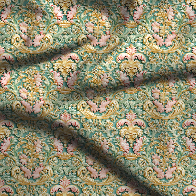 Trendy Floral Garden Tapestry Soft Crepe Printed Fabric