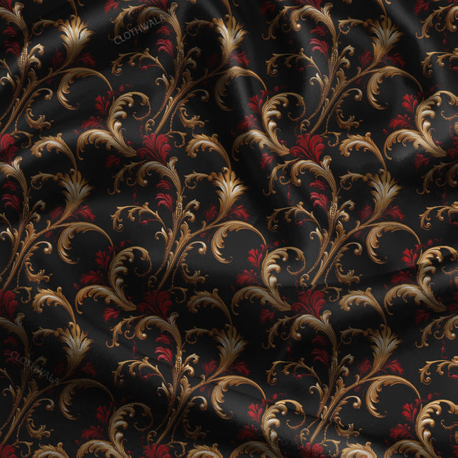 Trendy Baroque Majesty uSoft Satin Printed Fabric