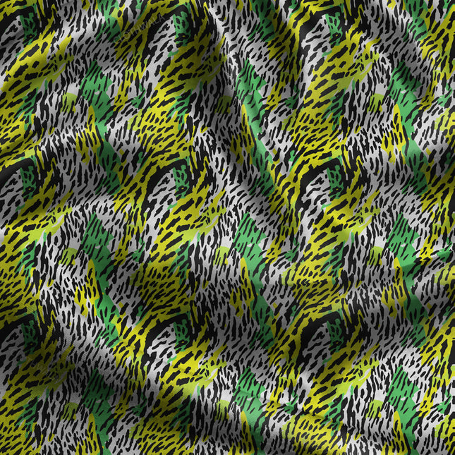 Hotpick Enchanted Animal Print Forest Camo uSoft Satin Printed Fabric