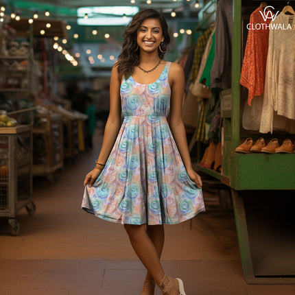 Must-Have Pastel Floral Delicacy Petal Whirl Soft Crepe Printed Fabric
