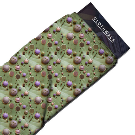 Must-Have Planetary Abstract Geometric Parade Soft Crepe Printed Fabric