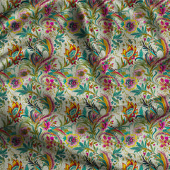 Bestseller Botanical Enchanted Florist uSoft Satin Printed Fabric