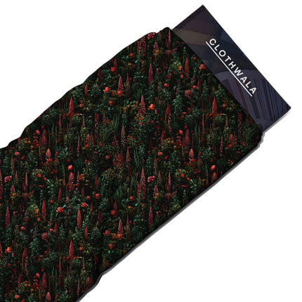 Bestseller Botanical - Enchanted Even Eden's Midnight Garden Soft Crepe Printed Fabric