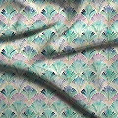 Premium Seashell Nautical Serenade Soft Crepe Printed Fabric
