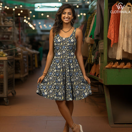 Exclusive Midnight Floral Blossom Symphony Soft Crepe Printed Fabric