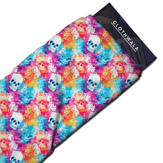 Hotpick Skull Novelty Fusion uSoft Satin Printed Fabric