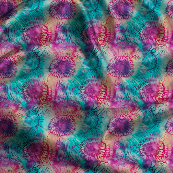 Limited Edition Abstract Petal Splash uSoft Satin Printed Fabric