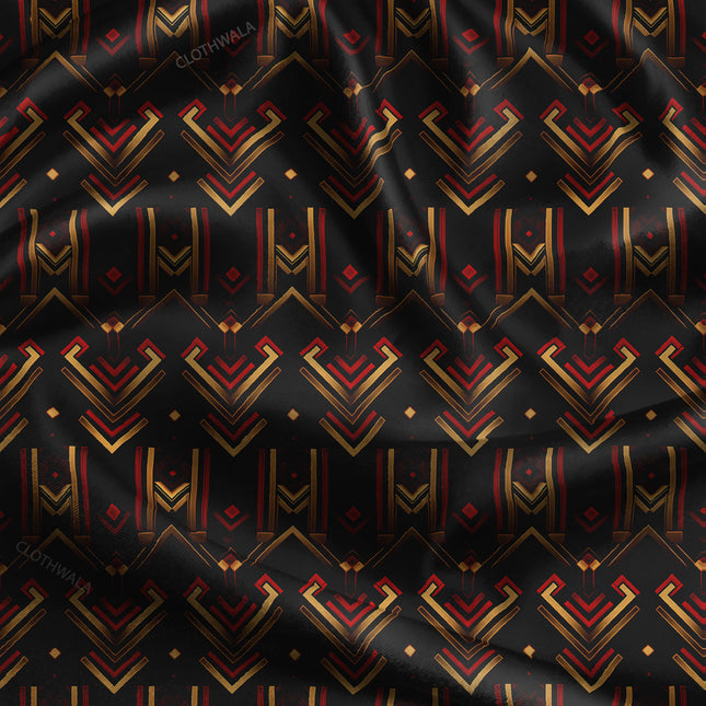 Must-Have Artistry Geometric Craft uSoft Satin Printed Fabric
