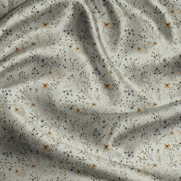 Must-Have Autumn Floral Whisper uSoft Satin Printed Fabric