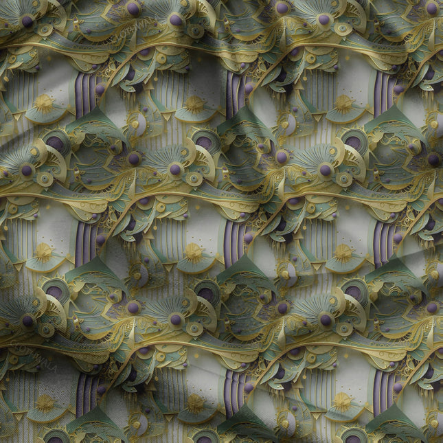 Must-Have Baroque Revival Bead Cascade uSoft Satin Printed Fabric